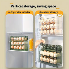 3 Tier Egg Tray for Refrigerator Side Door Plastic Egg Basket