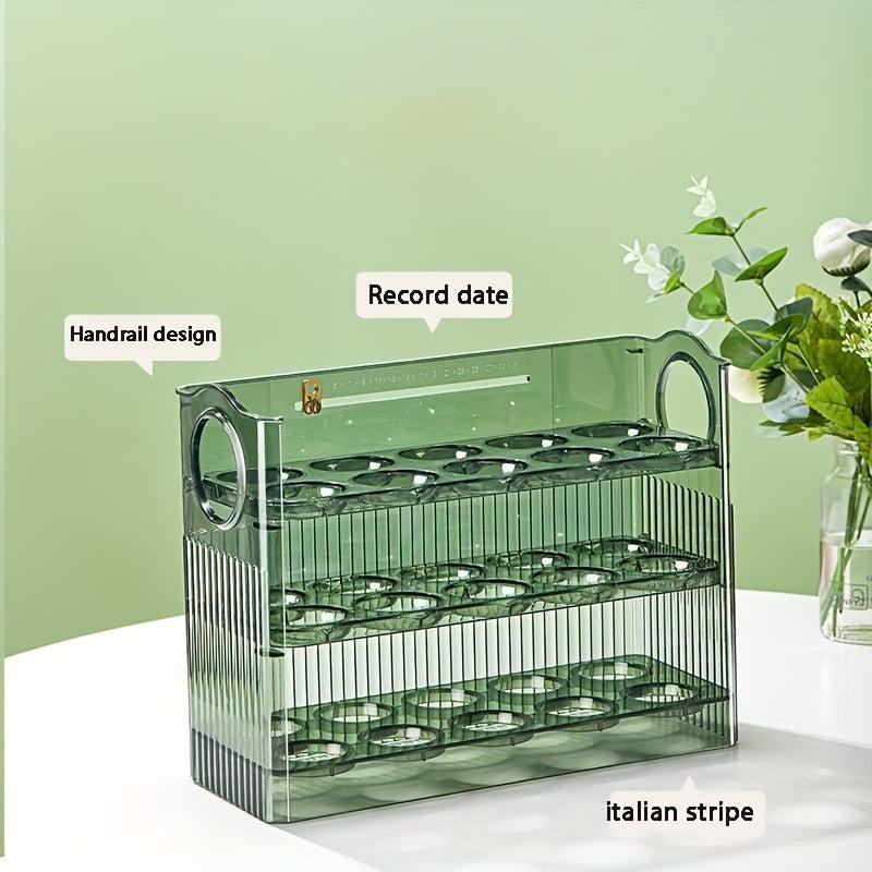 3 Tier Egg Tray for Refrigerator Side Door Plastic Egg Basket