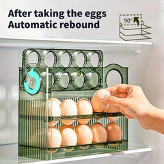 3 Tier Egg Tray for Refrigerator Side Door Plastic Egg Basket