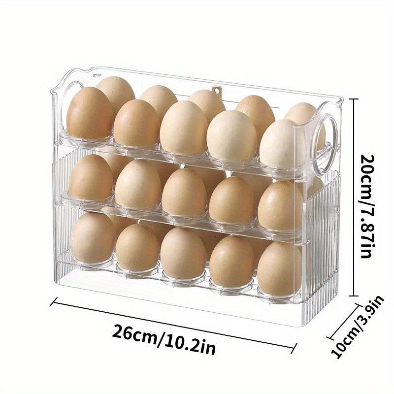 3 Tier Egg Tray for Refrigerator Side Door Plastic Egg Basket