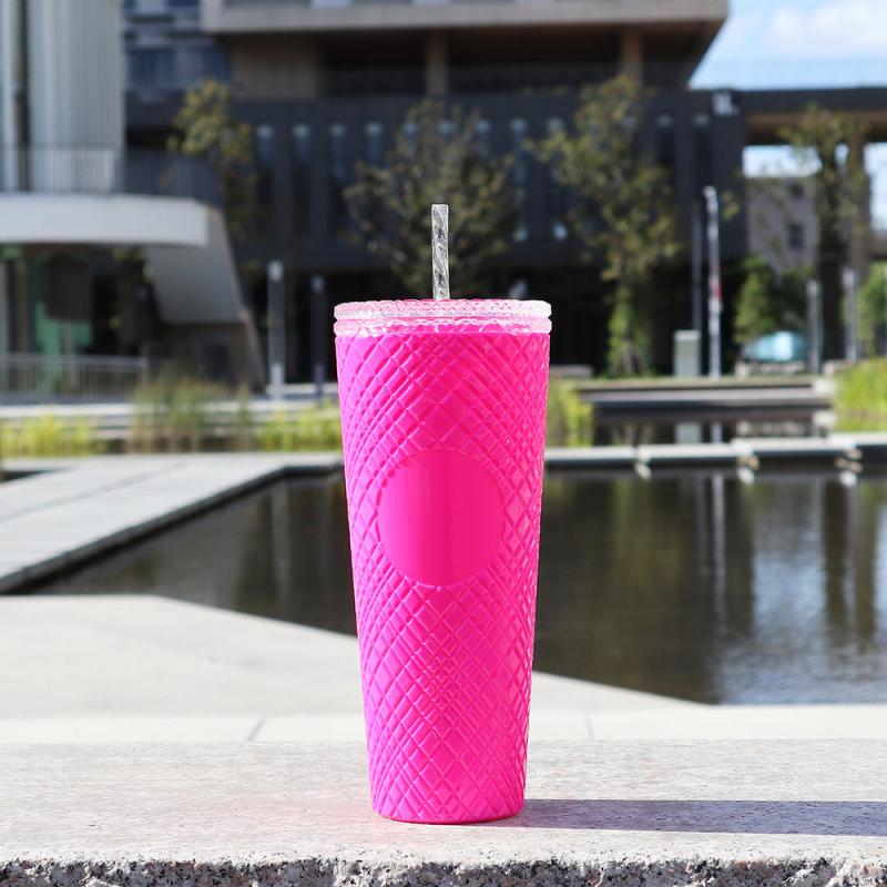 Emerald Jeweled Tumbler Cold Cup 24oz Insulated Reusable Plastic Cup