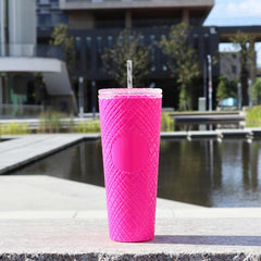Emerald Jeweled Tumbler Cold Cup 24oz Insulated Reusable Plastic Cup