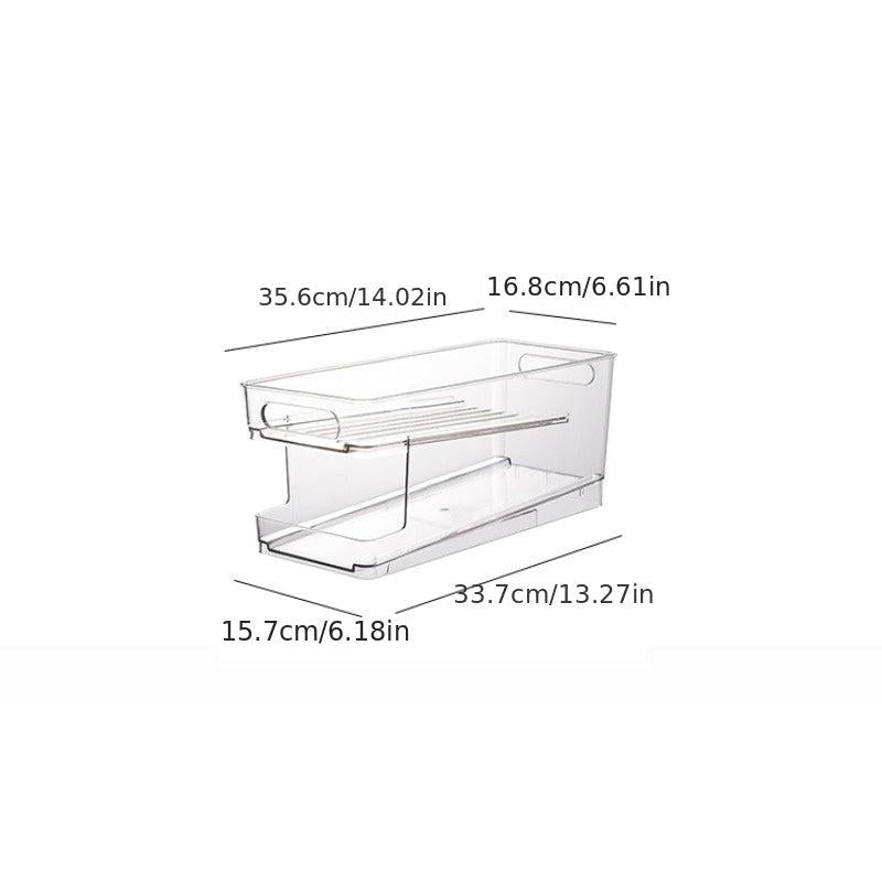 Beverage Storage Boxes 2 Layer Fridge Organizer Set