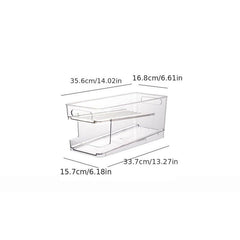 Beverage Storage Boxes 2 Layer Fridge Organizer Set
