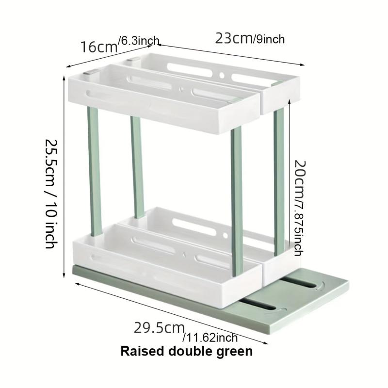 Rotating Spice Rack Sliding Storage Organizer for Kitchen Counters