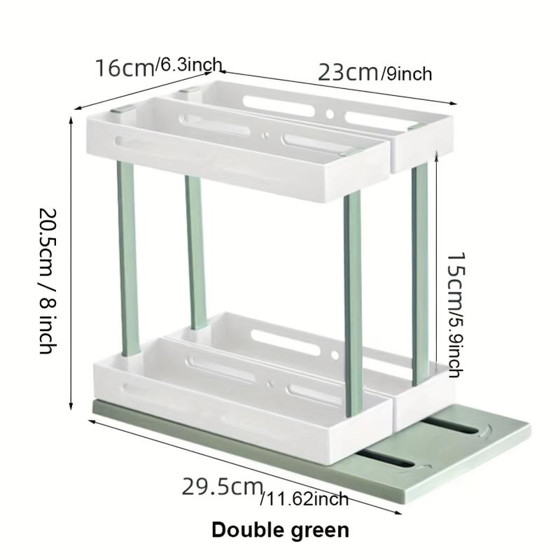 Rotating Spice Rack Sliding Storage Organizer for Kitchen Counters