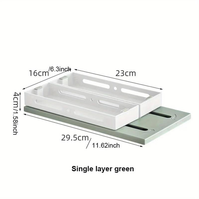 Rotating Spice Rack Sliding Storage Organizer for Kitchen Counters
