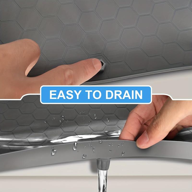 Under Sink Mat Waterproof Cabinet Protector Silicone Mats Holds Up To 2 Gallon