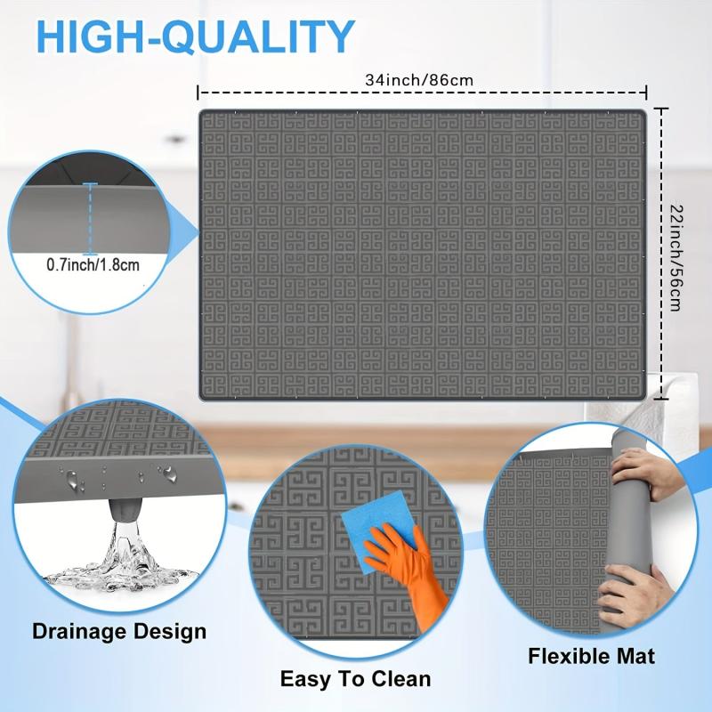 Under Sink Mat Waterproof Cabinet Protector Silicone Mats Holds Up To 2 Gallon