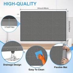 Under Sink Mat Waterproof Cabinet Protector Silicone Mats Holds Up To 2 Gallon