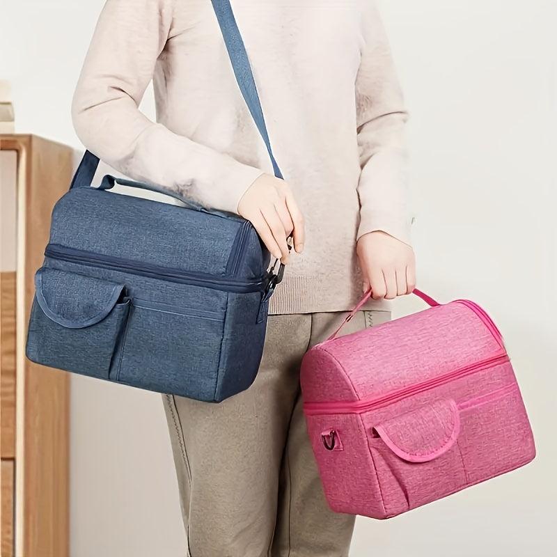 Waterproof Bento Bag with Ice Pack and Shoulder Strap