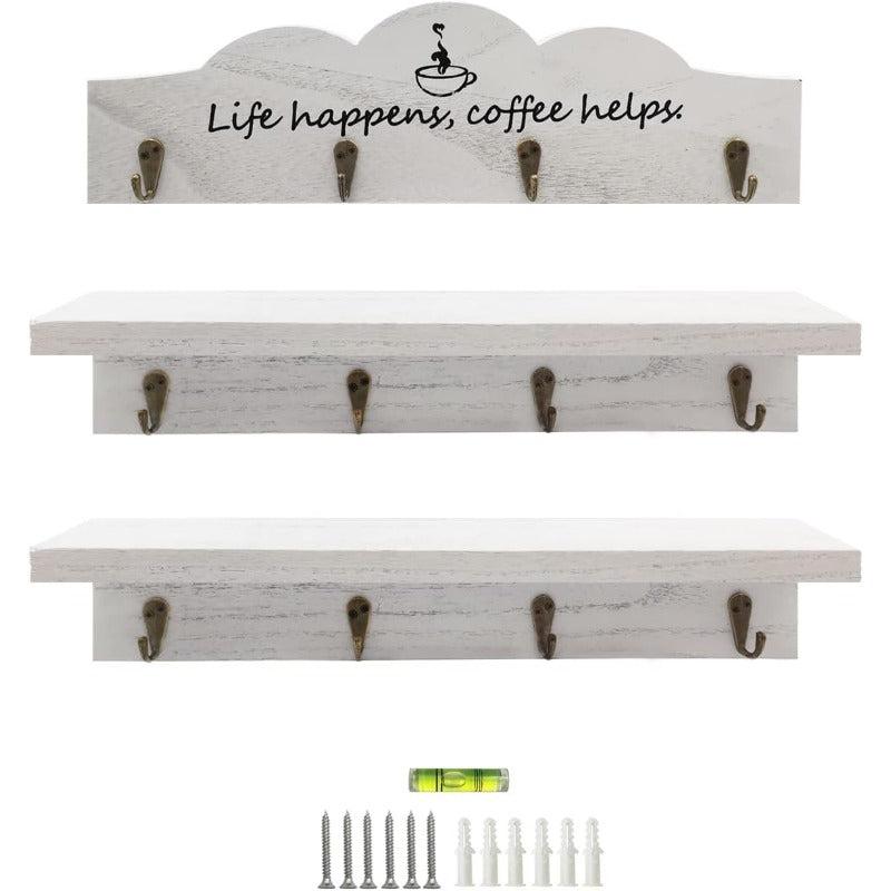 3pcs Coffee Cup Holder with Hooks Mug Organizer