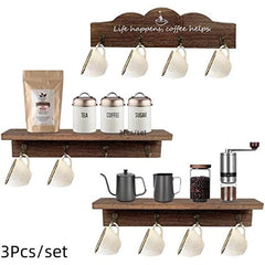 3pcs Coffee Cup Holder with Hooks Mug Organizer