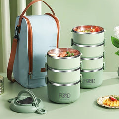 304 Stainless Steel Portable Bento Box Large Capacity for Students