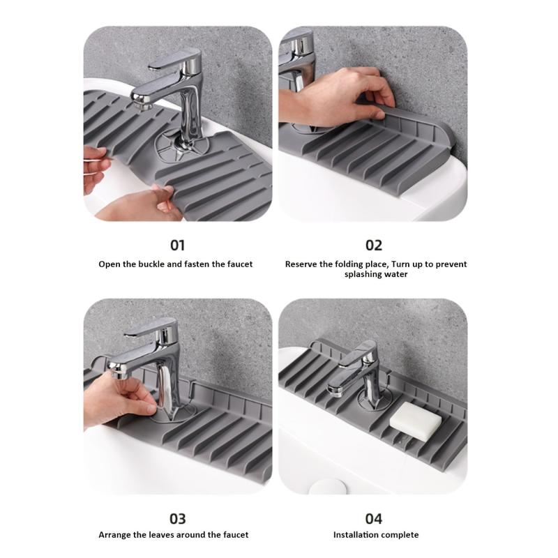Silicone Kitchen Sink Splash Guard for Faucet
