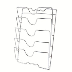 5 Tier Wall-Mounted Pot Lid Rack Stainless Steel