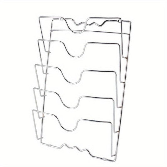5 Tier Wall-Mounted Pot Lid Rack Stainless Steel