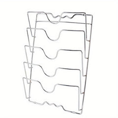5 Tier Wall-Mounted Pot Lid Rack Stainless Steel