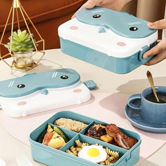 Cartoon Insulation Lunch Box Square Divided for Teenagers & Workers
