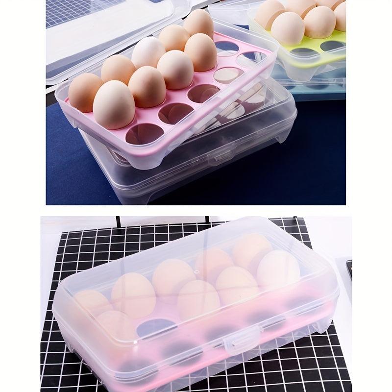 Egg Drop Proof Rack Holder With 15 Grid Refrigerator Food Box