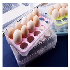 Egg Drop Proof Rack Holder With 15 Grid Refrigerator Food Box