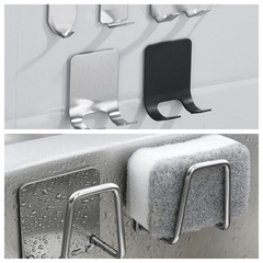 Stainless Steel Sink Sponges Holder Self Adhesive Drying Rack
