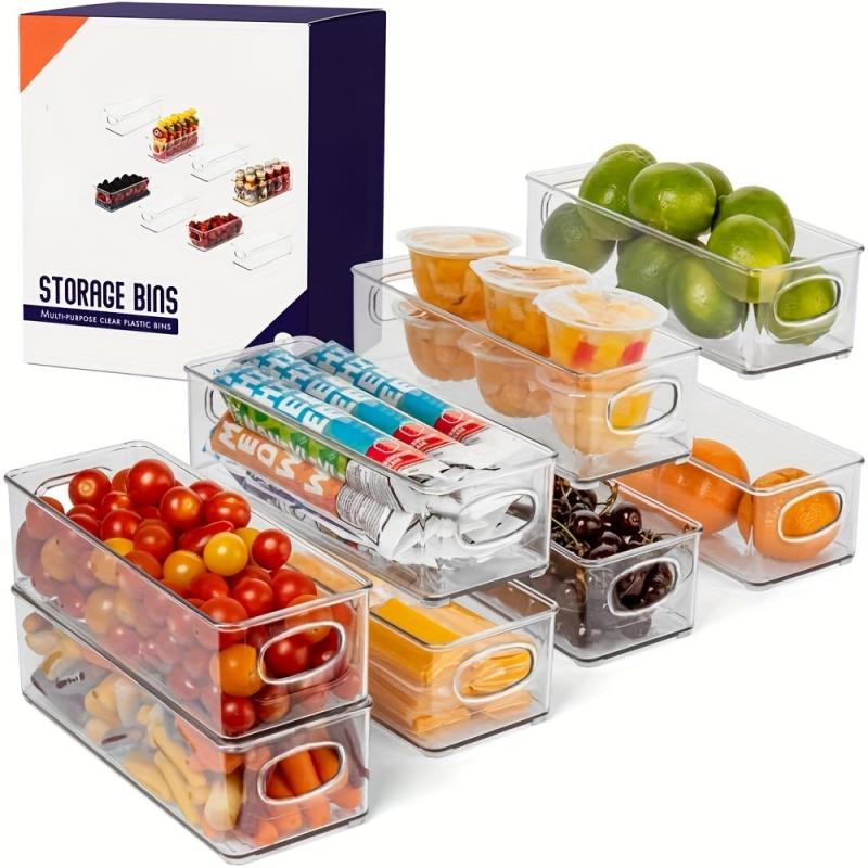 Stackable Fridge Organizer Bins Set