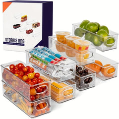Stackable Fridge Organizer Bins Set