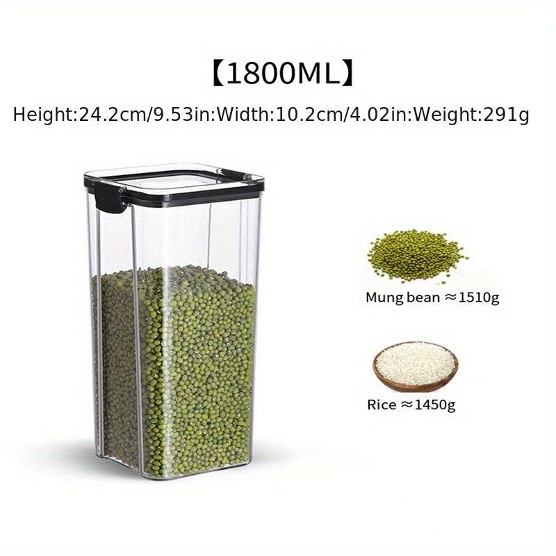 1pc Airtight Food Storage Containers with Lids Clear Reusable