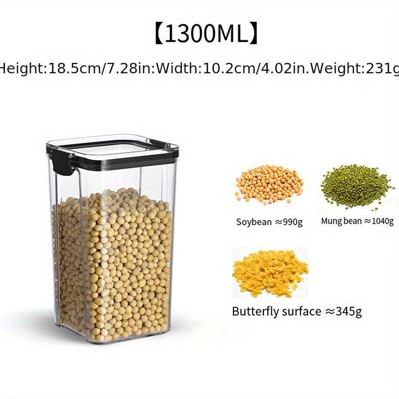 1pc Airtight Food Storage Containers with Lids Clear Reusable