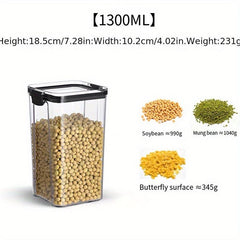 1pc Airtight Food Storage Containers with Lids Clear Reusable