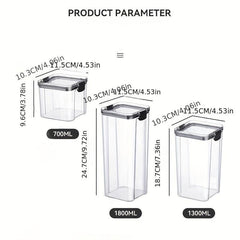 1pc Airtight Food Storage Containers with Lids Clear Reusable