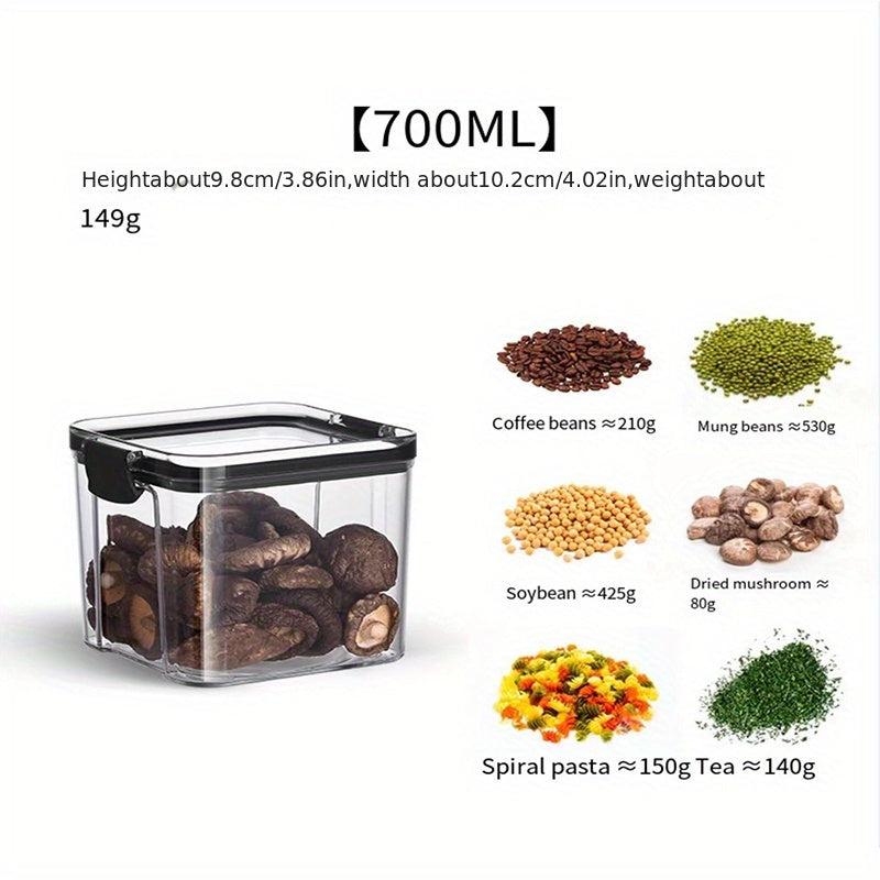 1pc Airtight Food Storage Containers with Lids Clear Reusable