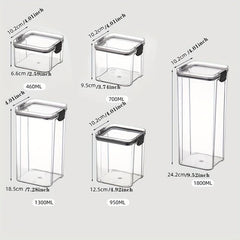 Clear Airtight Food Storage Container With Lid