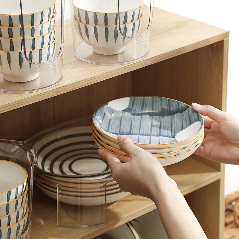Transparent Dish Rack Organizer for Countertop and Cabinet