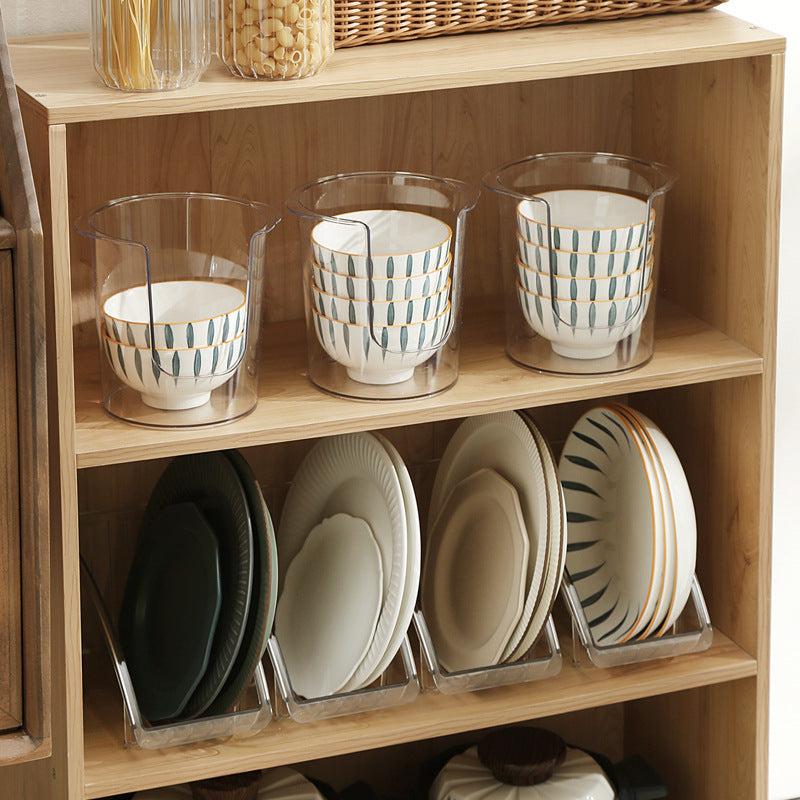 Transparent Dish Rack Organizer for Countertop and Cabinet