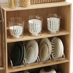 Transparent Dish Rack Organizer for Countertop and Cabinet
