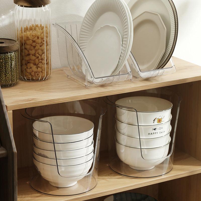 Transparent Dish Rack Organizer for Countertop and Cabinet