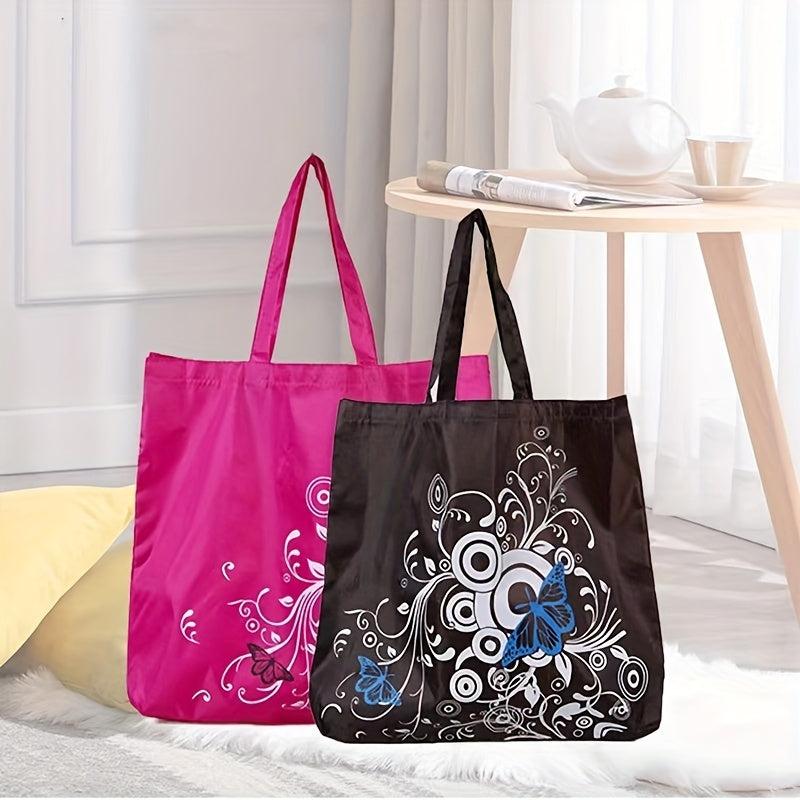 Butterfly Printed Foldable Handbag Tote Eco Reusable Grocery Bag