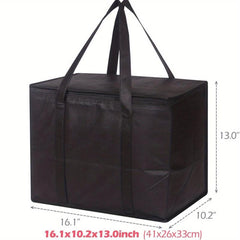 Insulated Reusable Grocery Bags with Zipper & Handles - Foldable