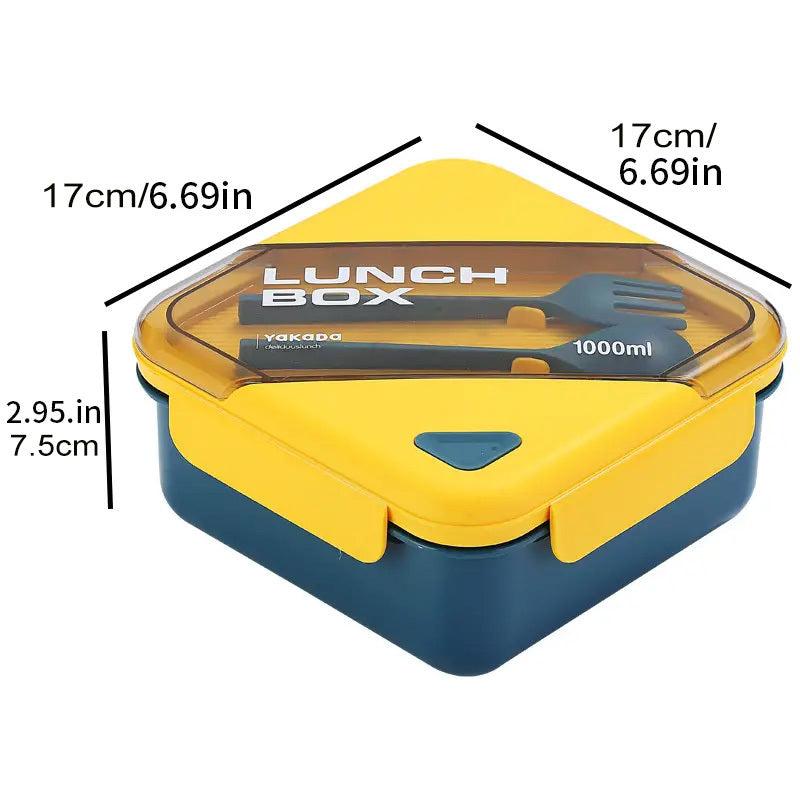 Portable Divided Lunch Box with Tableware Large Capacity Thermal Insulation