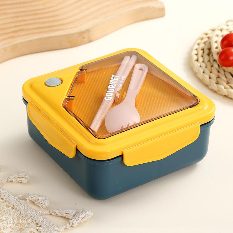 Portable Divided Lunch Box with Tableware Large Capacity Thermal Insulation
