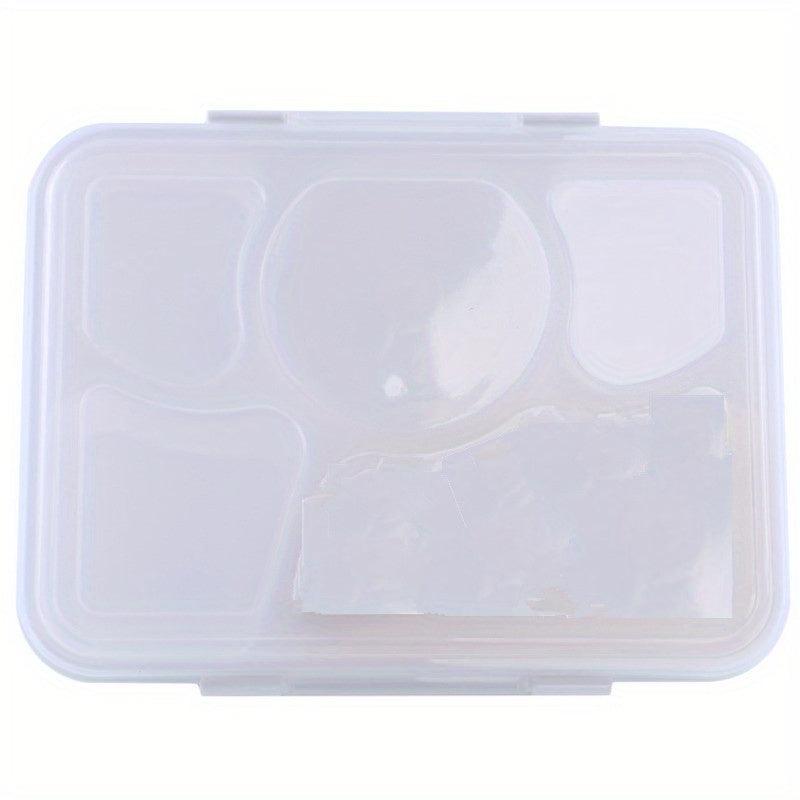Portable 5-Grid Lunch Box with Lid & Tableware Leakproof Food Container