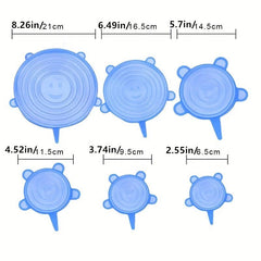 12pcs BPA-Free Silicone Stretching Lids - Reusable Bowl Lids with 6 Sizes