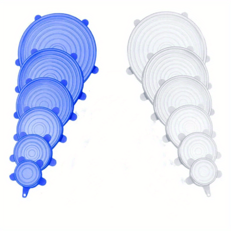 12pcs BPA-Free Silicone Stretching Lids - Reusable Bowl Lids with 6 Sizes