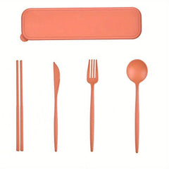 Reusable Travel Utensils Set with Cutlery Holder