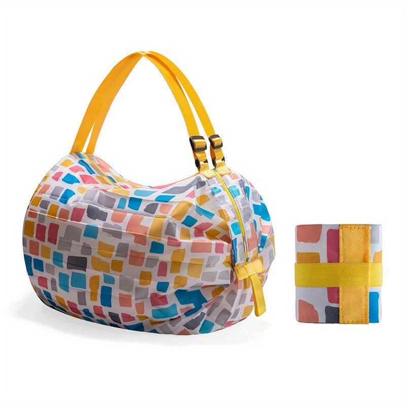 Foldable Canvas Shopping Bag Large Capacity Portable Storage Bag