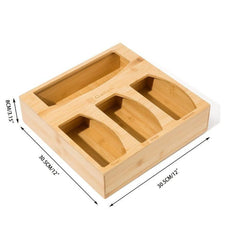 Bamboo Storage Bag Fresh Keeping Box Kitchen Drawer Organizer