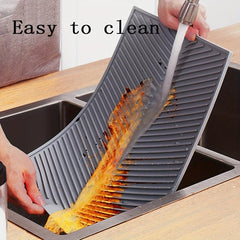 1pc Silicone Draining Board Mat Large Drain Pad Eco Friendly Drainer Mat