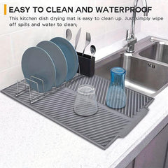 1pc Silicone Draining Board Mat Large Drain Pad Eco Friendly Drainer Mat